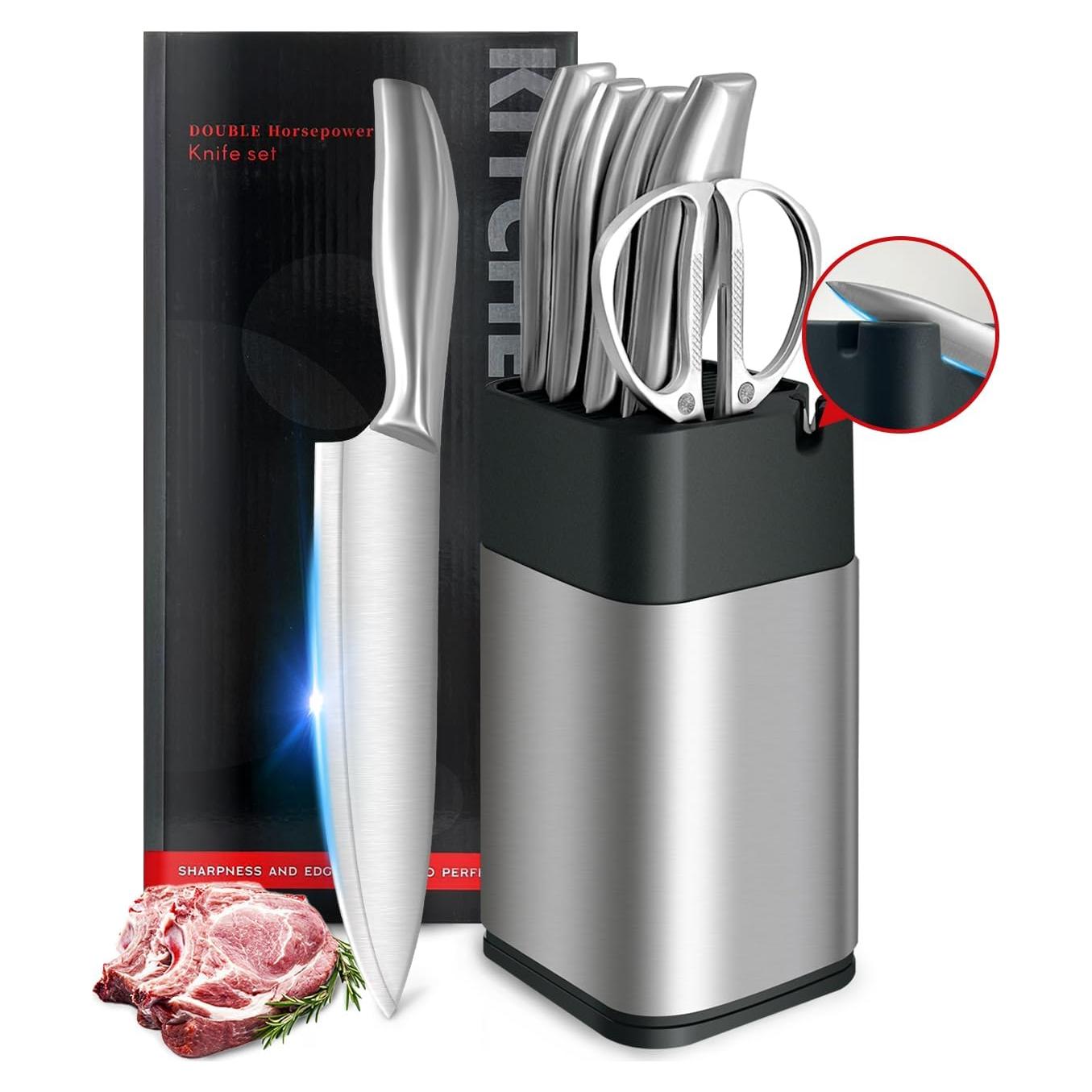 Juego de Cuchillos de Chef TILIBEIKA 6 Piezas Acero Inoxidable