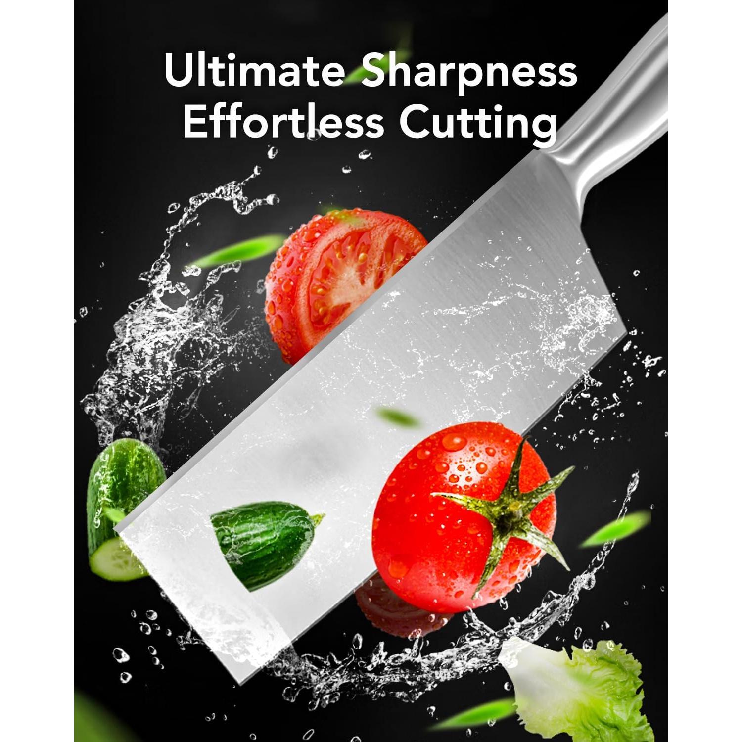 Juego de Cuchillos de Chef TILIBEIKA 6 Piezas Acero Inoxidable