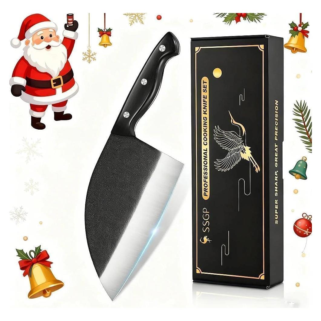 Cuchillo de Chef Serbio SSGP 18.29 cm Acero Carbono Negro