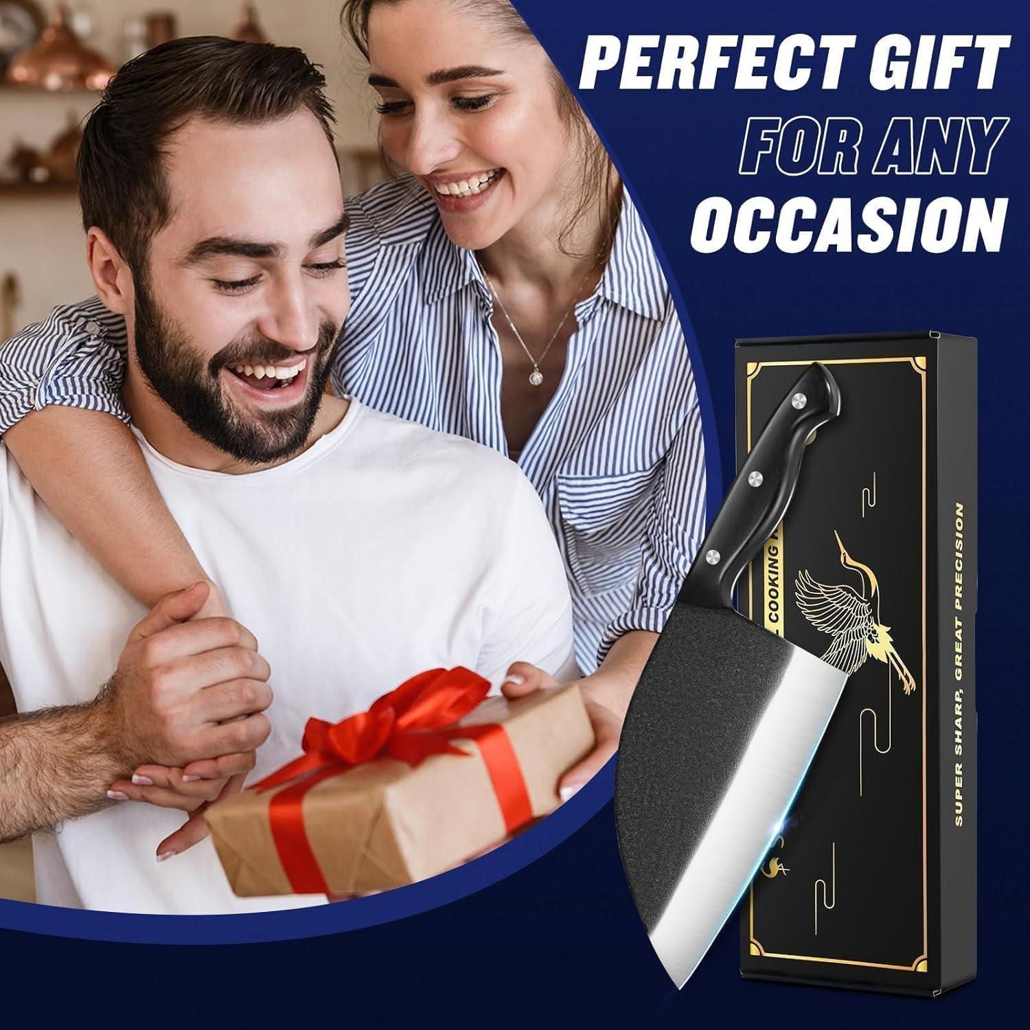 Cuchillo de Chef Serbio SSGP 18.29 cm Acero Carbono Negro