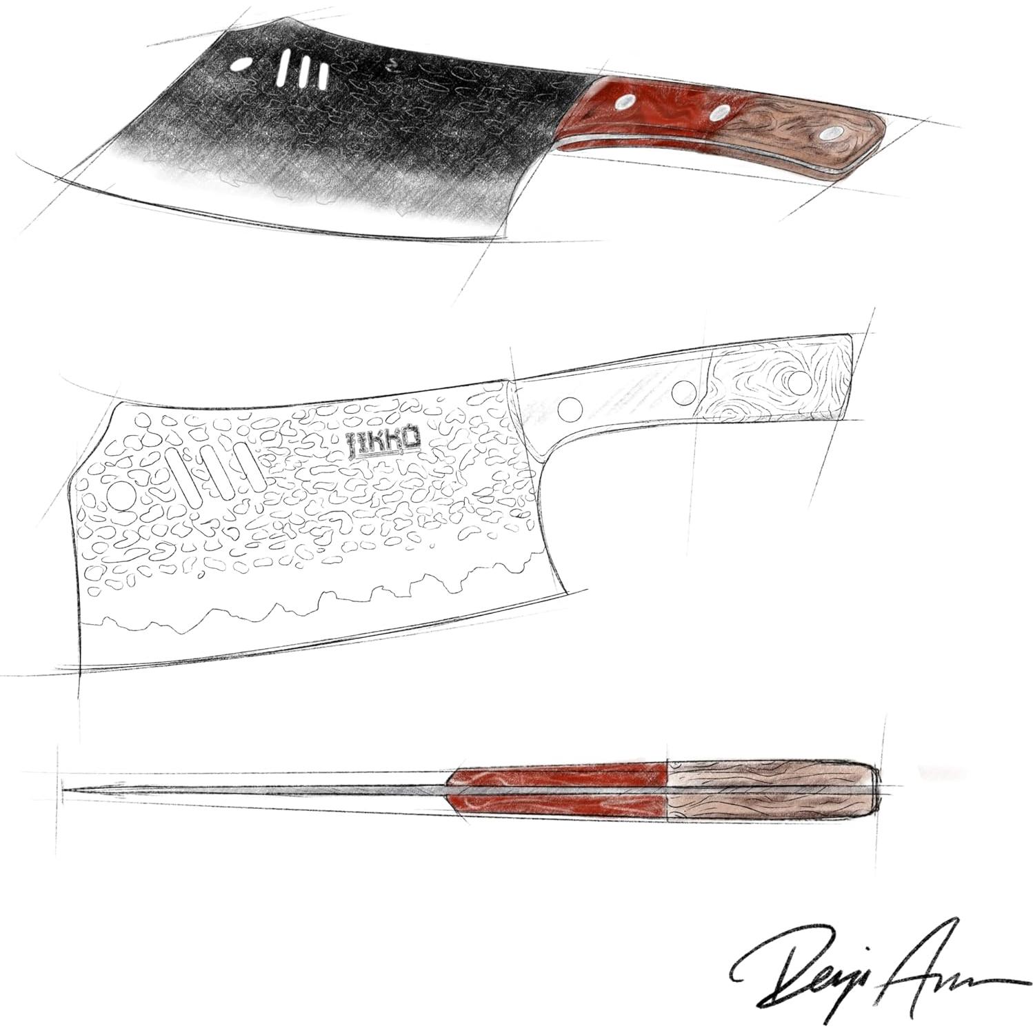 Cuchillo de Carnicero Jikko Edición Fénix 18.5 cm Forjado