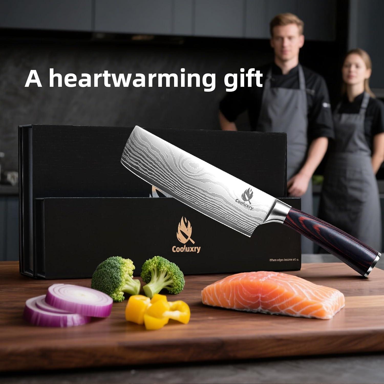 Cuchillo Nakiri 18 cm Acero Inoxidable Mango Ergonómico