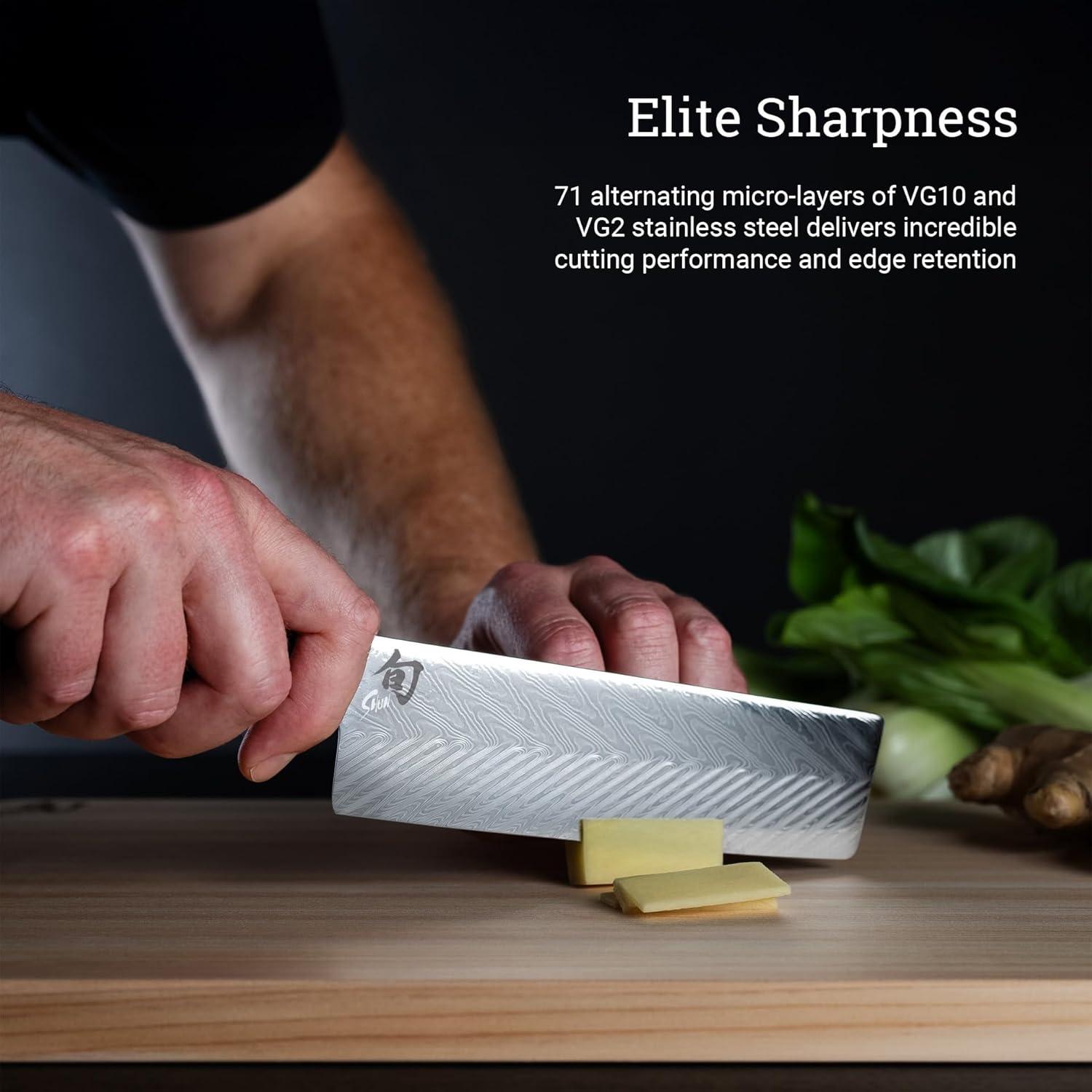 Cuchillo Nakiri Shun Dual Core 16.5 cm Acero Damasco