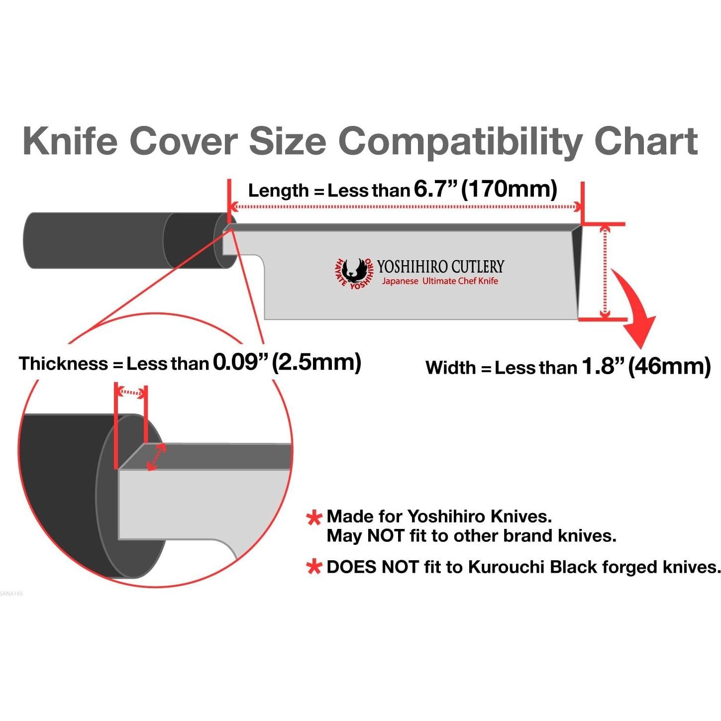 Cubierta de Saya de Madera de Magnolia Yoshihiro 165mm