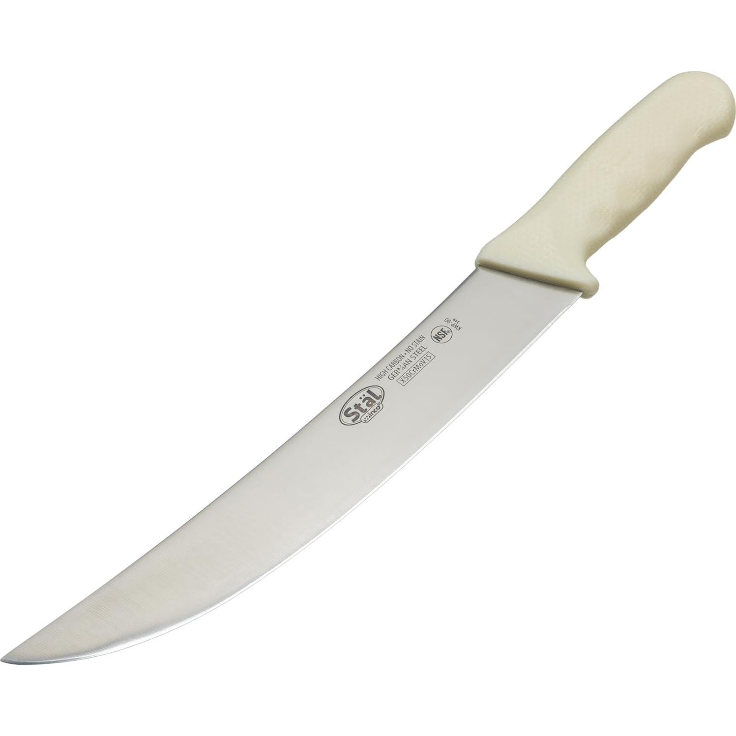 Cuchillo Cimeter Winco 10" Acero Inoxidable Ergonomico