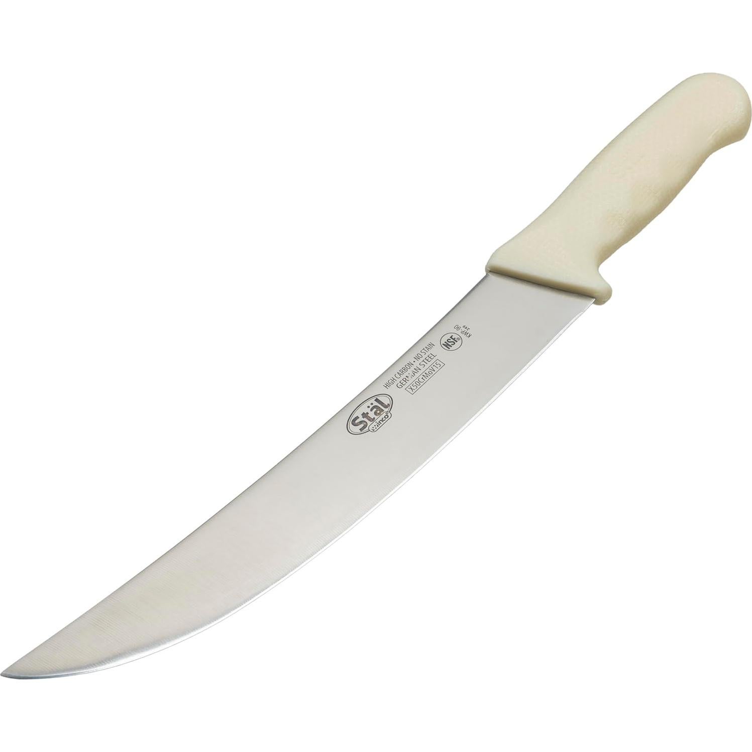 Cuchillo Cimeter Winco 10" Acero Inoxidable Ergonomico