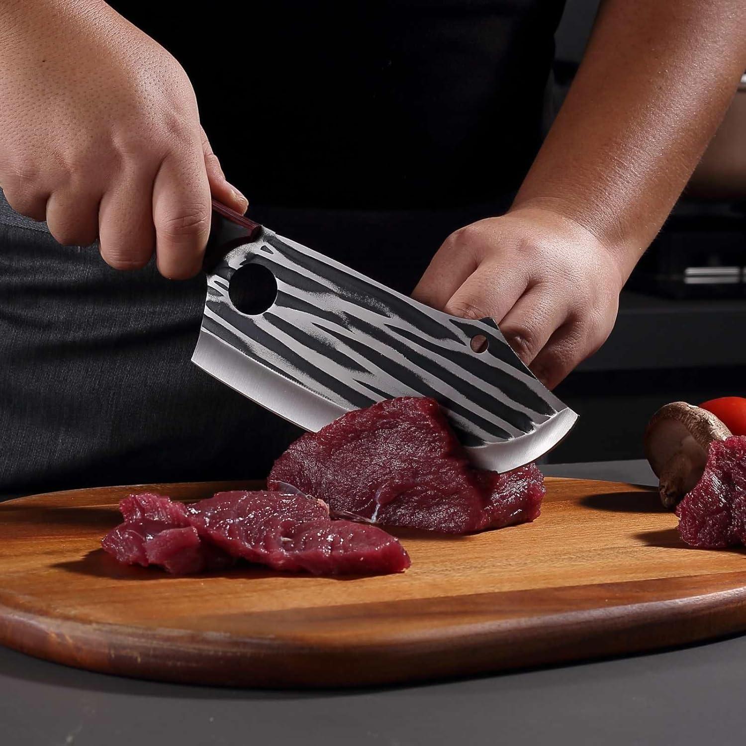 Juego de cuchillos de carnicero Krononidler 3 piezas acero al carbono