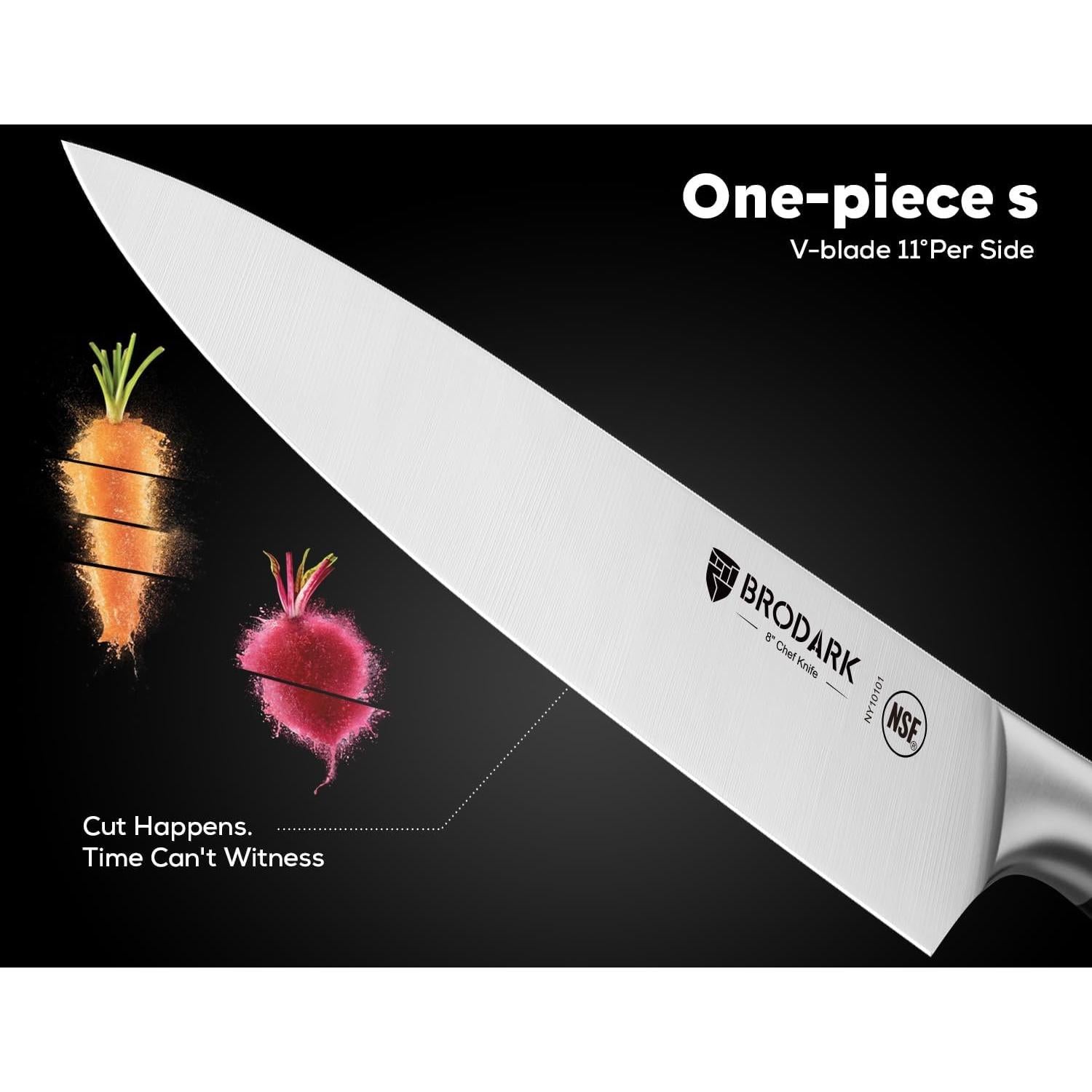 Juego de cuchillos BRODARK 7 piezas acero inoxidable con afilador