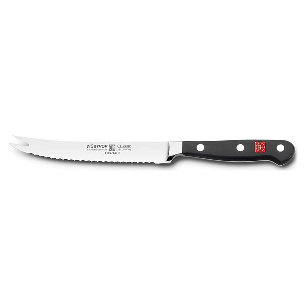 Cuchillo de Tomate Wüsthof Classic 14 cm Acero Inoxidable Negro