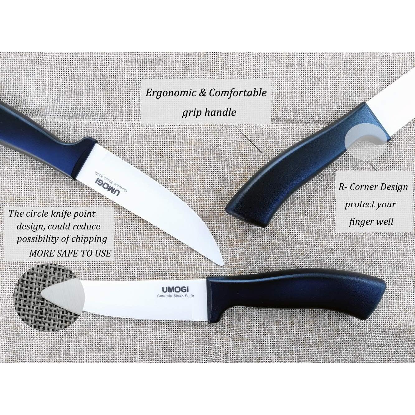 Juego de cuchillos de cerámica para carne UMOGI - 4 piezas