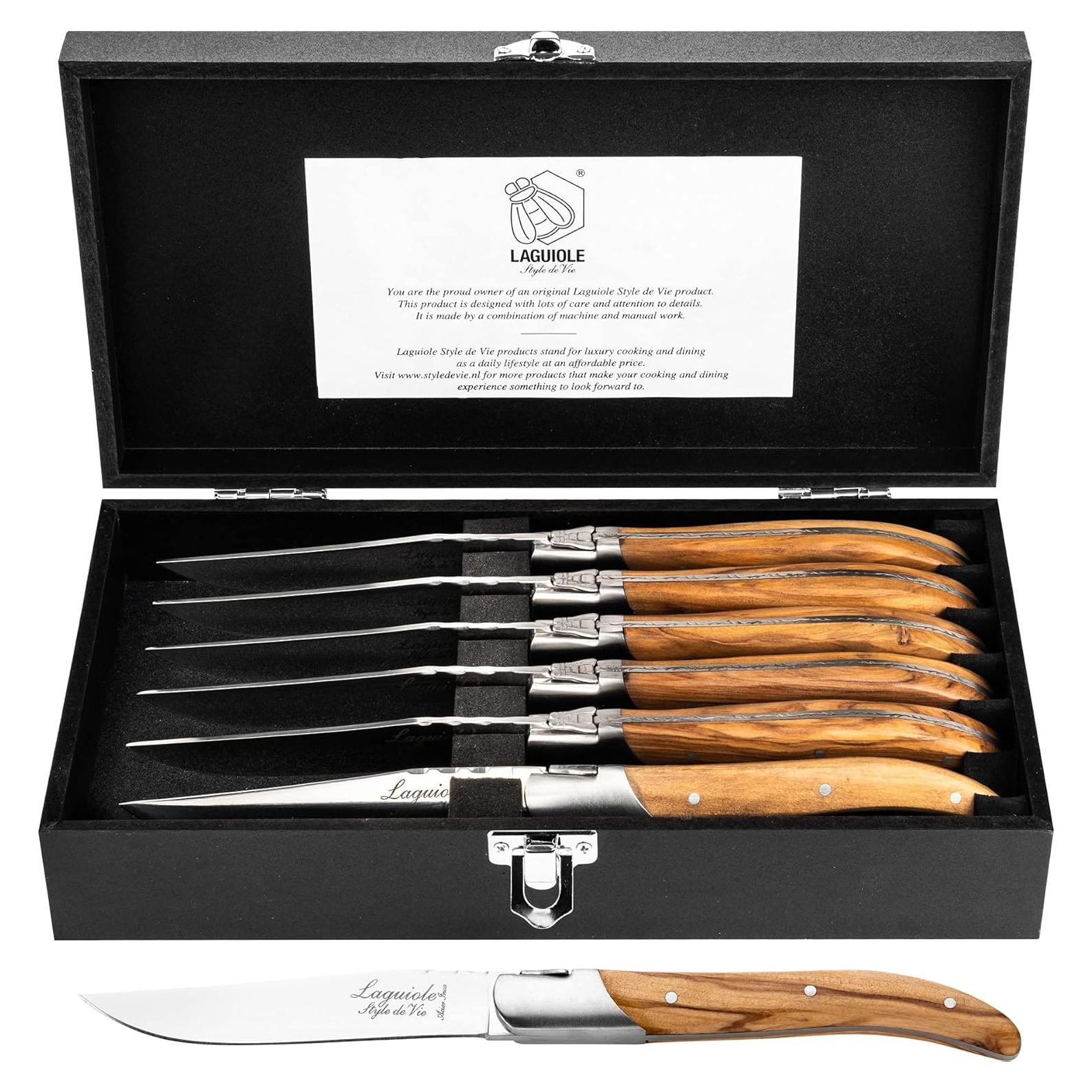 Juego de Cuchillos de Carne Laguiole Style de Vie 6 Piezas