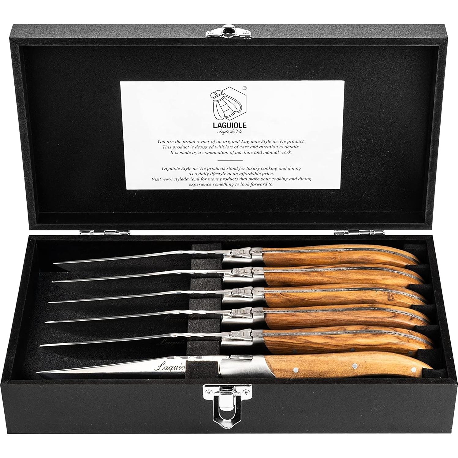 Juego de Cuchillos de Carne Laguiole Style de Vie 6 Piezas