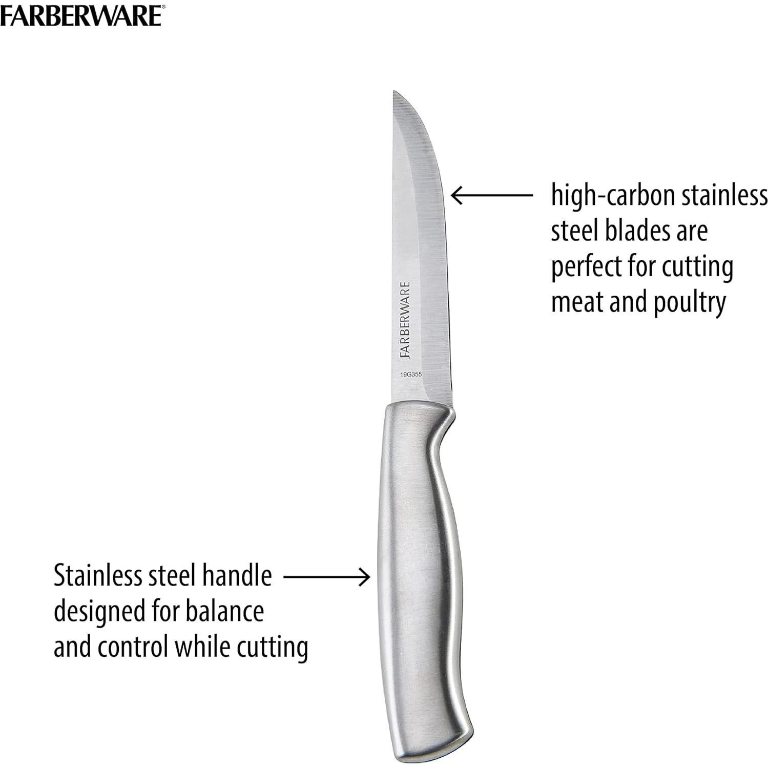 Juego de cuchillos para carne Farberware 8 piezas acero inoxidable