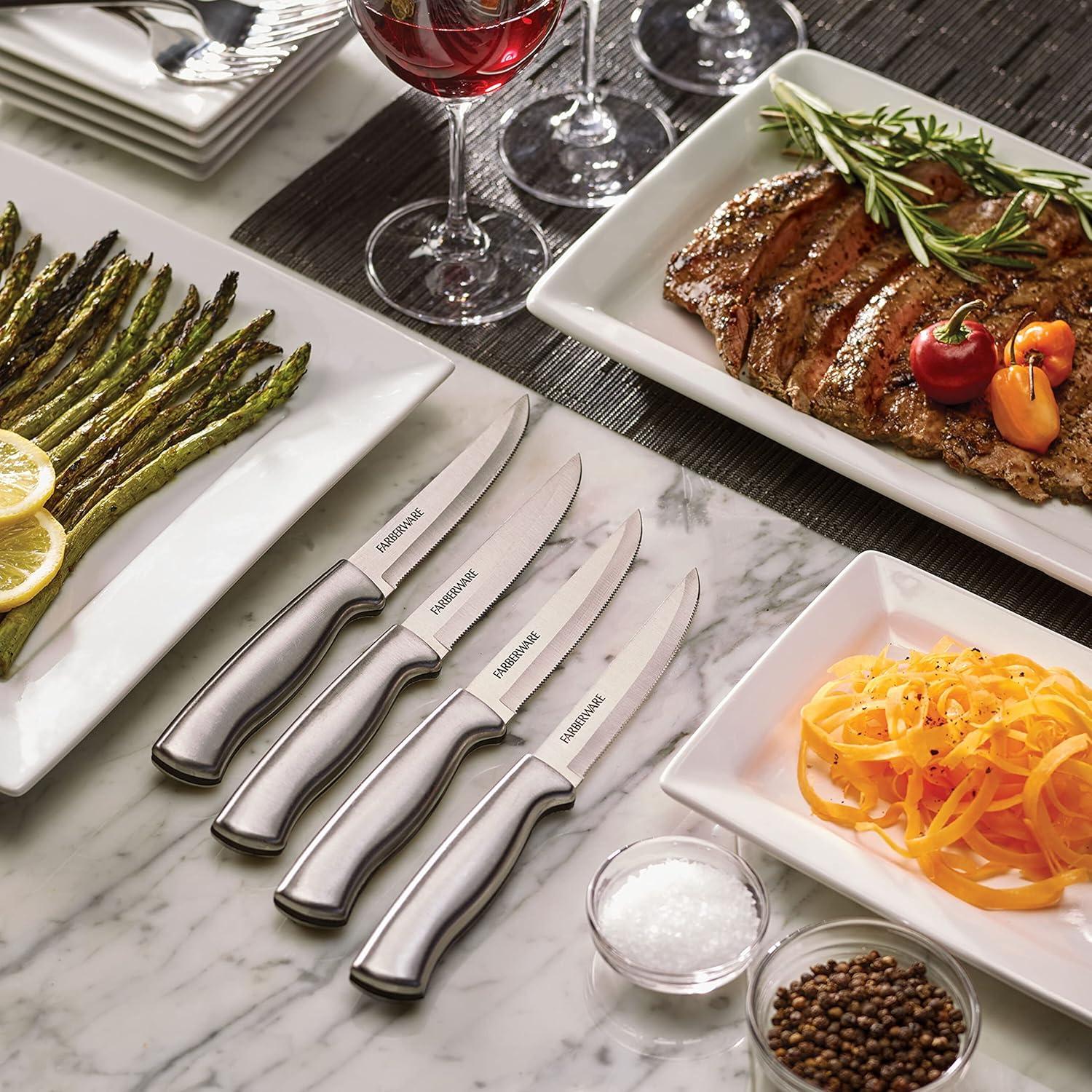 Juego de cuchillos para carne Farberware 8 piezas acero inoxidable
