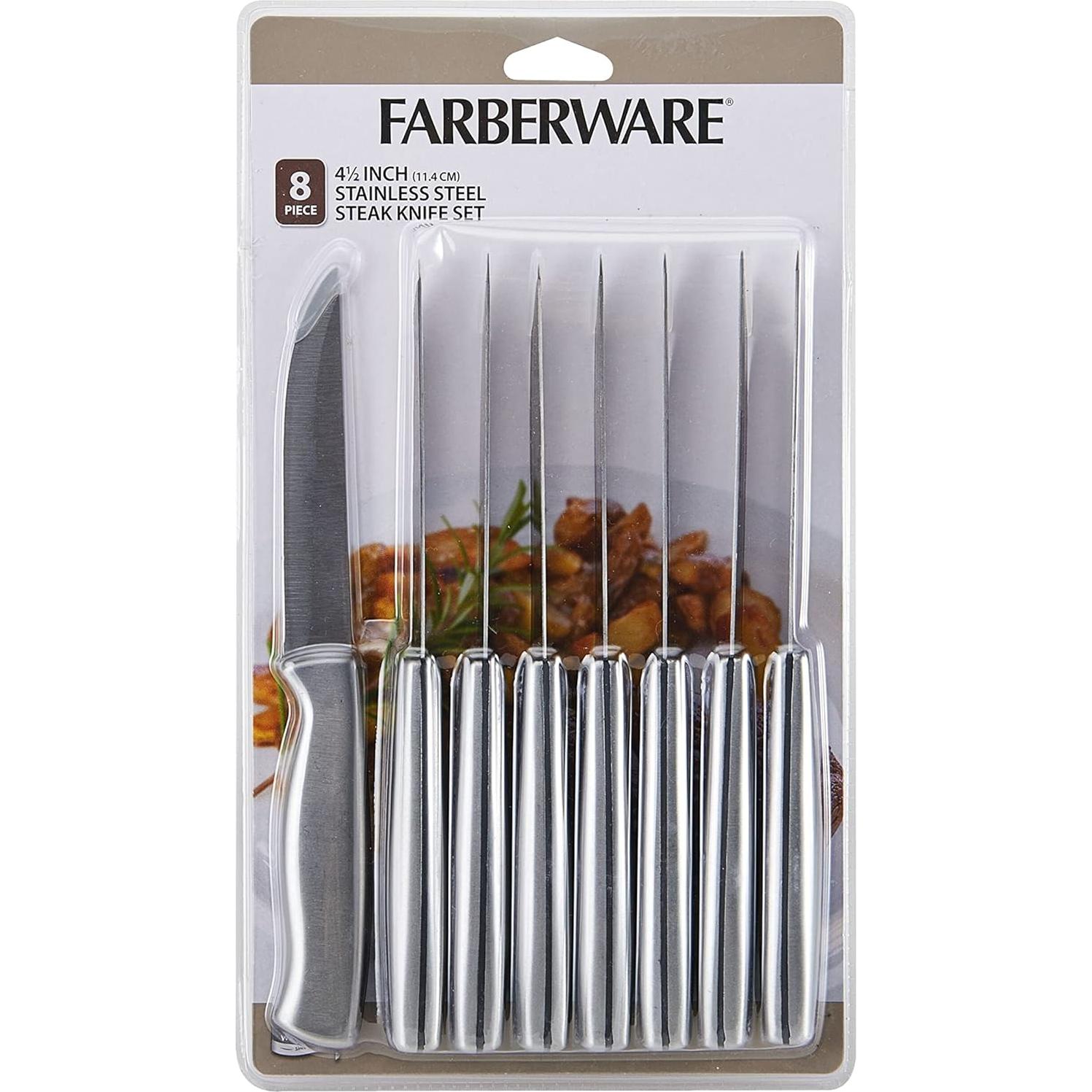 Juego de cuchillos para carne Farberware 8 piezas acero inoxidable