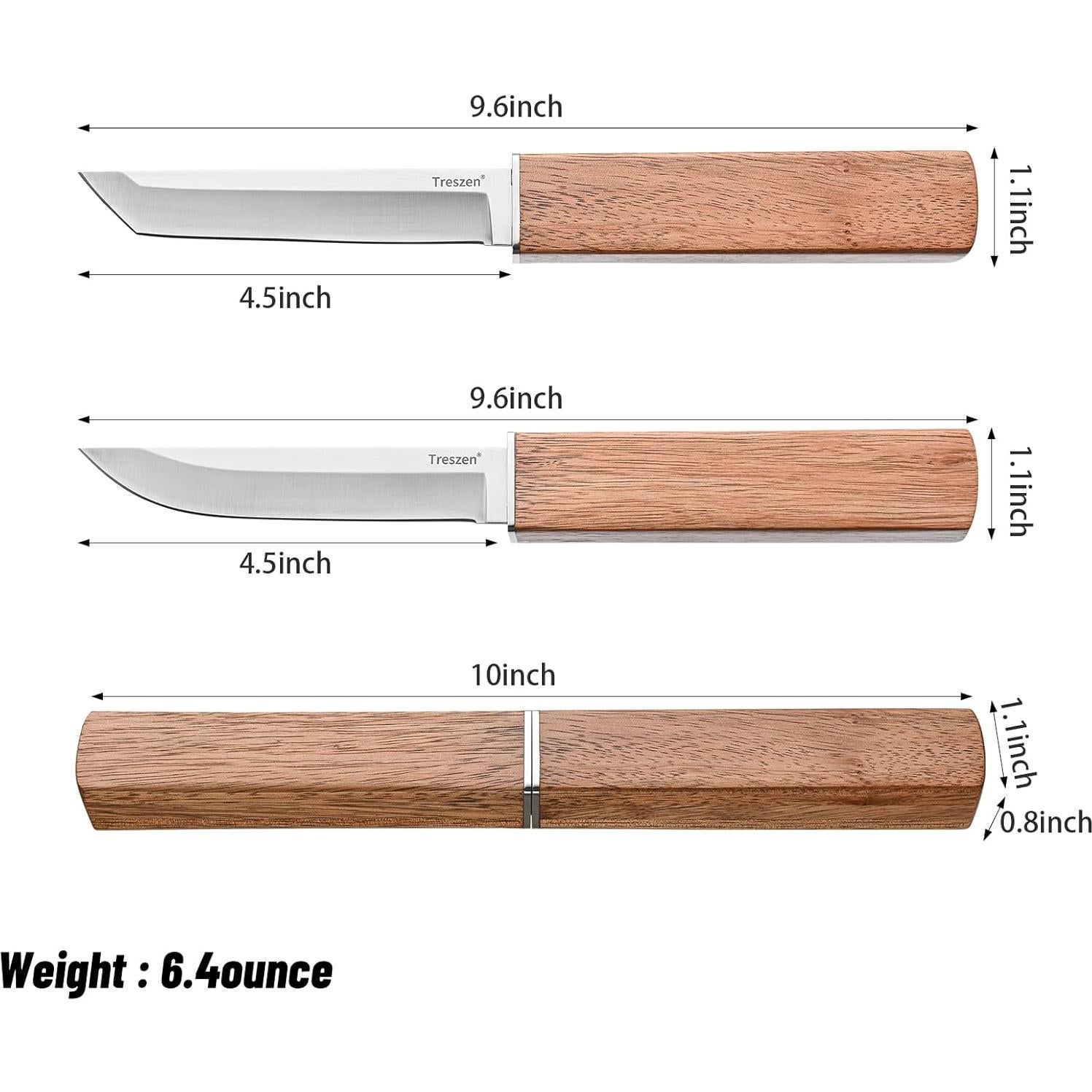 Juego de Cuchillos Dobles Treszen - Acero Inoxidable 25.4 cm