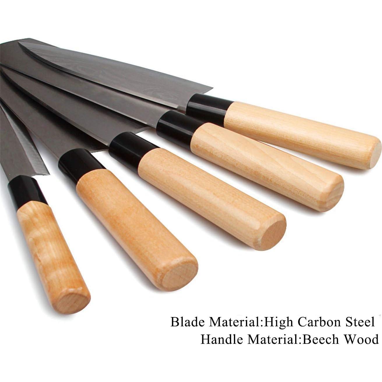 Set de 5 Cuchillos de Chef Waterboss - Sashimi, Santoku, Nakiri, Deba