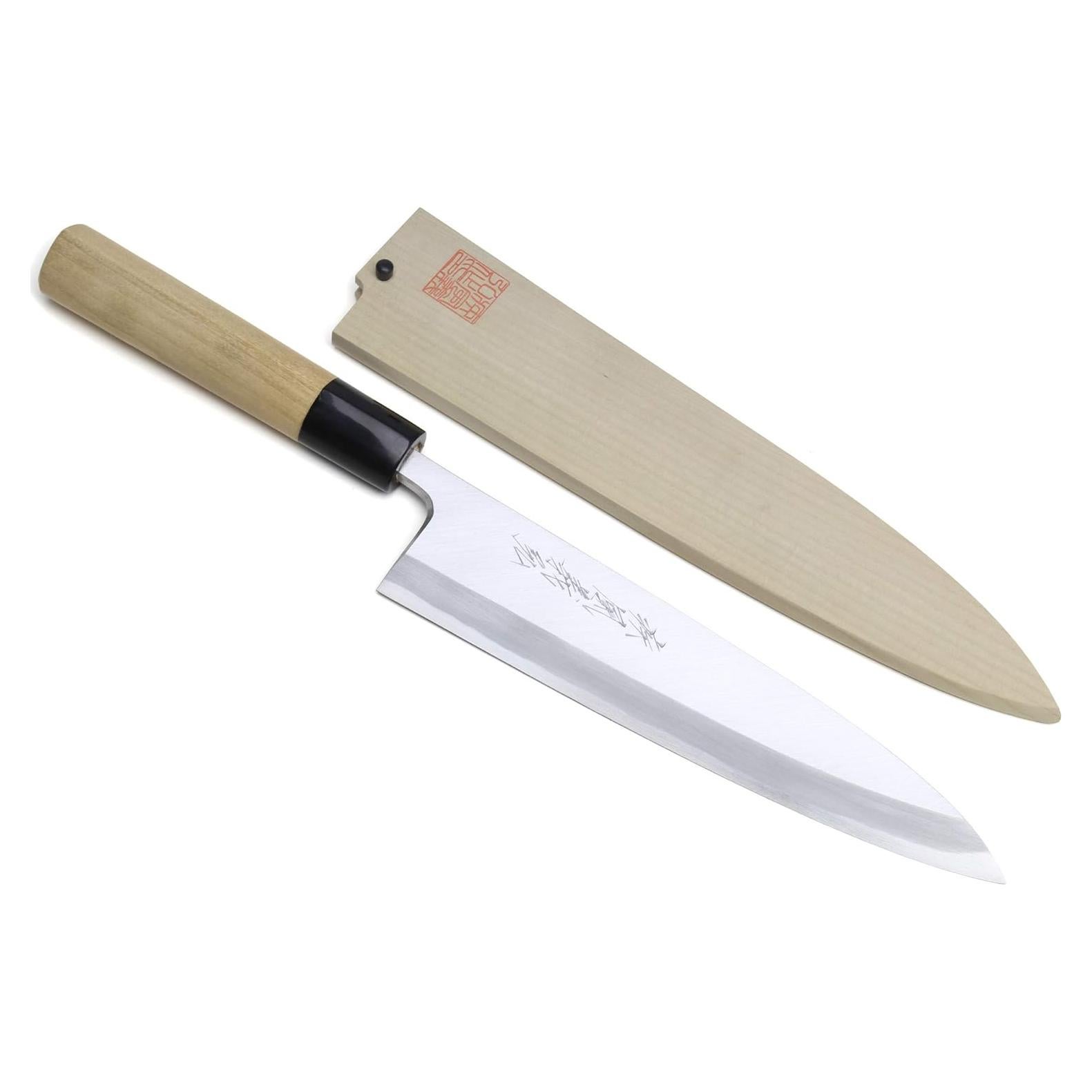 Cuchillo Mioroshi Yoshihiro Kasumi 210mm Acero Blanco Chef Japonés