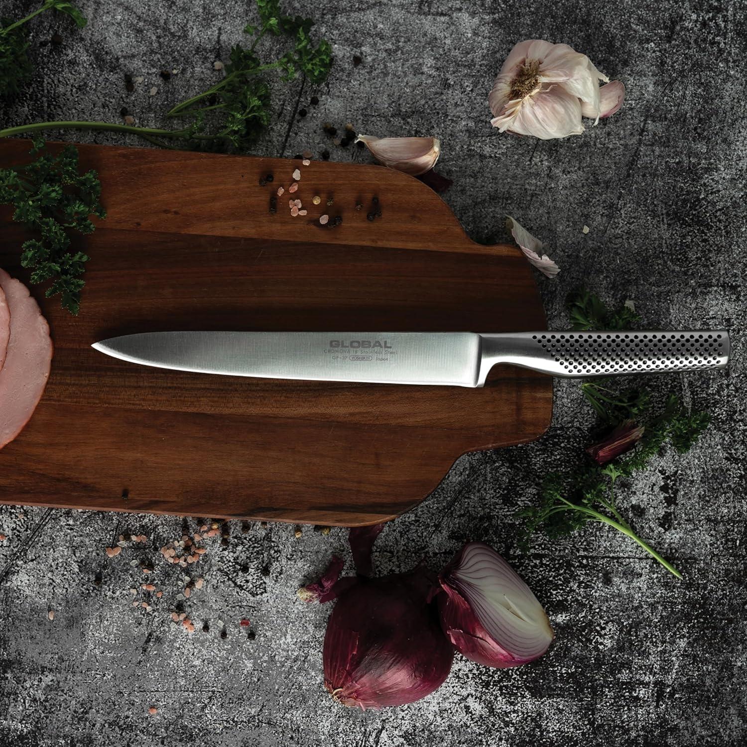 Cuchillo de tallar Global GF-37 22.2 cm Acero Inoxidable Japonés