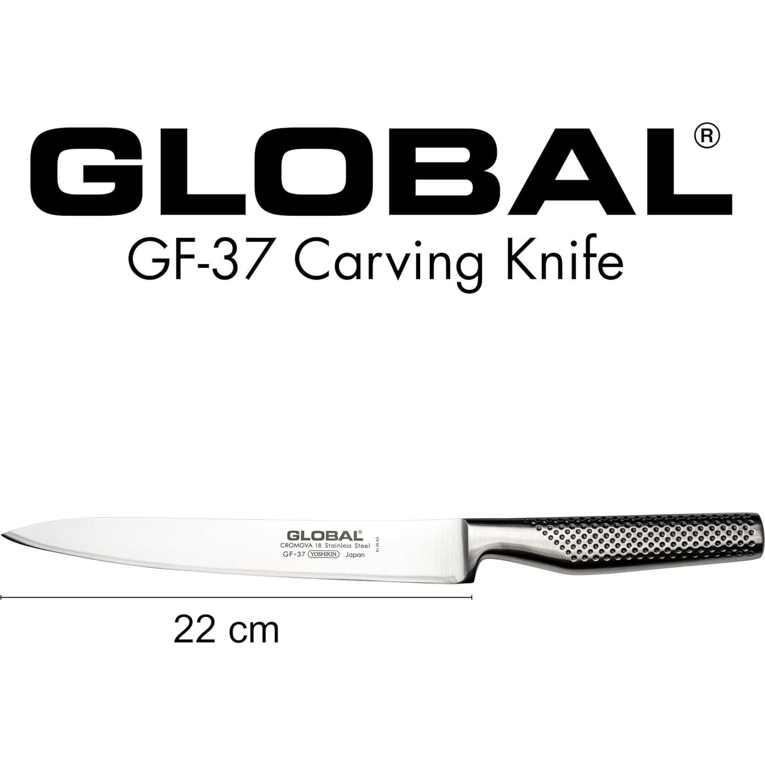 Cuchillo de tallar Global GF-37 22.2 cm Acero Inoxidable Japonés