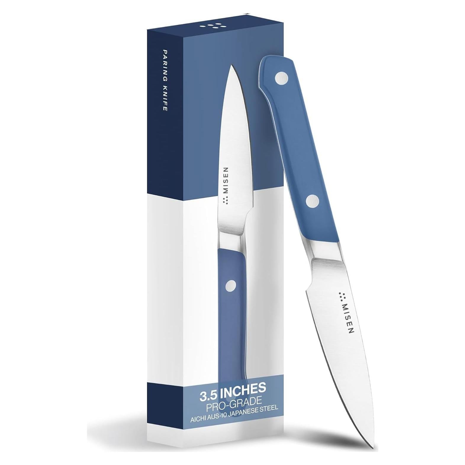 Cuchillo de Pelar Misen 8.89 cm Acero Inoxidable Azul Ergonómico