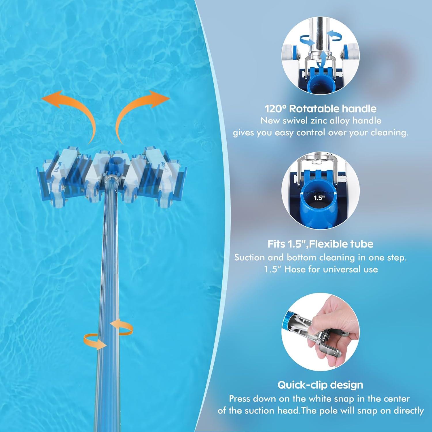 Cabezal de Aspiradora de Piscina Aquafly PVH-2 35x30cm Manual