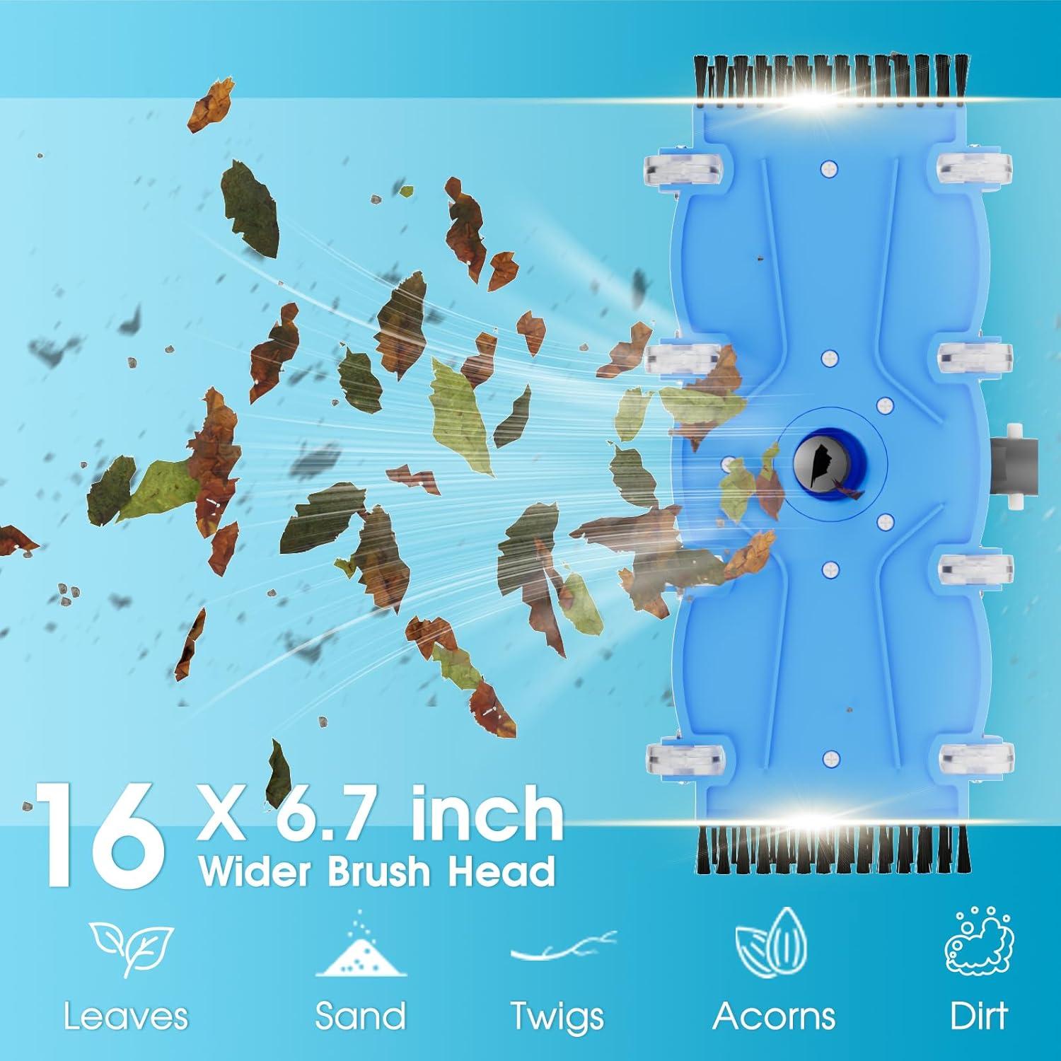 Cabezal de Vacío TidyMister 2025 para Piscina 40.64cm con Ruedas