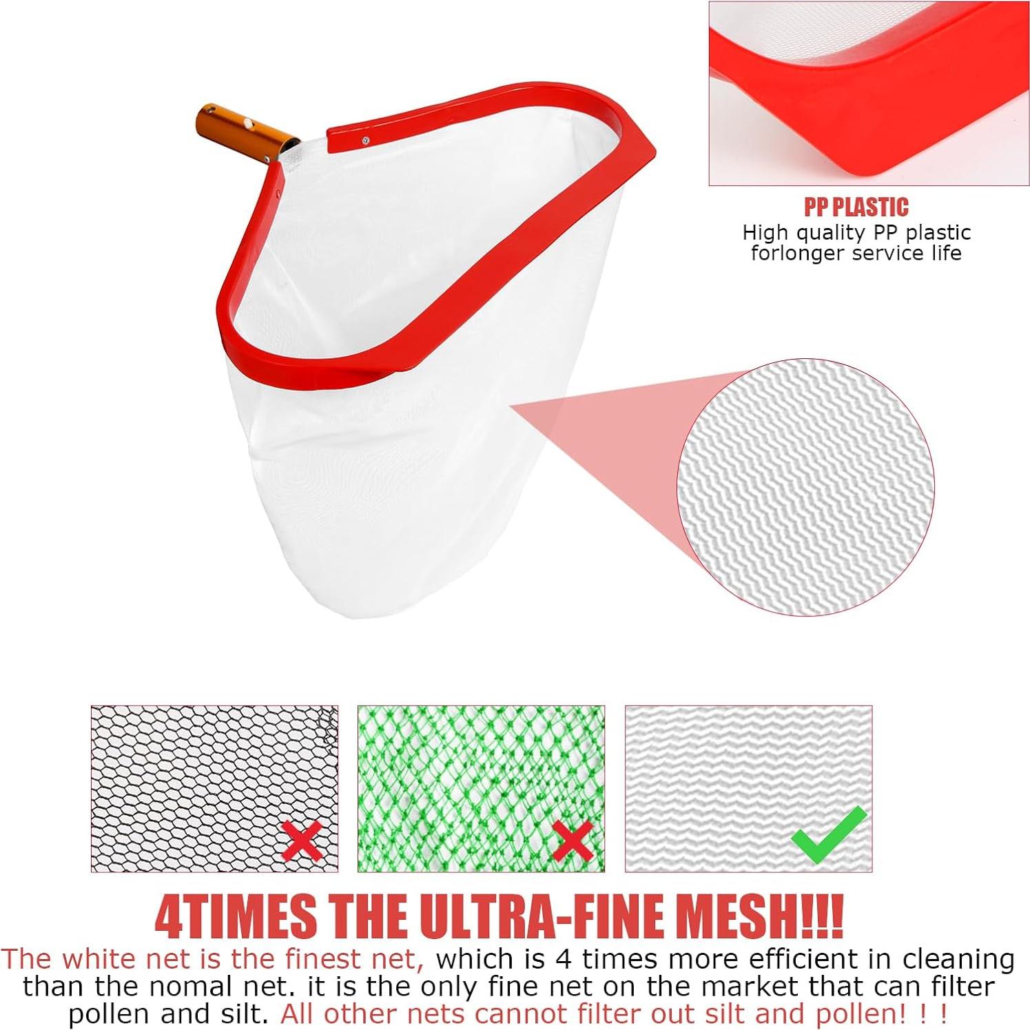 Red Skimmer de Piscina Havrlqi con Marco de Aluminio 39x25cm