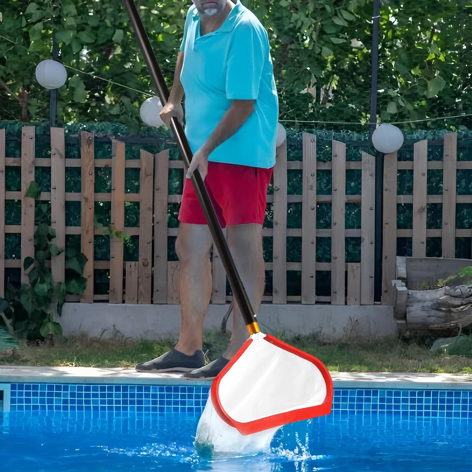 Red Skimmer de Piscina Havrlqi con Marco de Aluminio 39x25cm