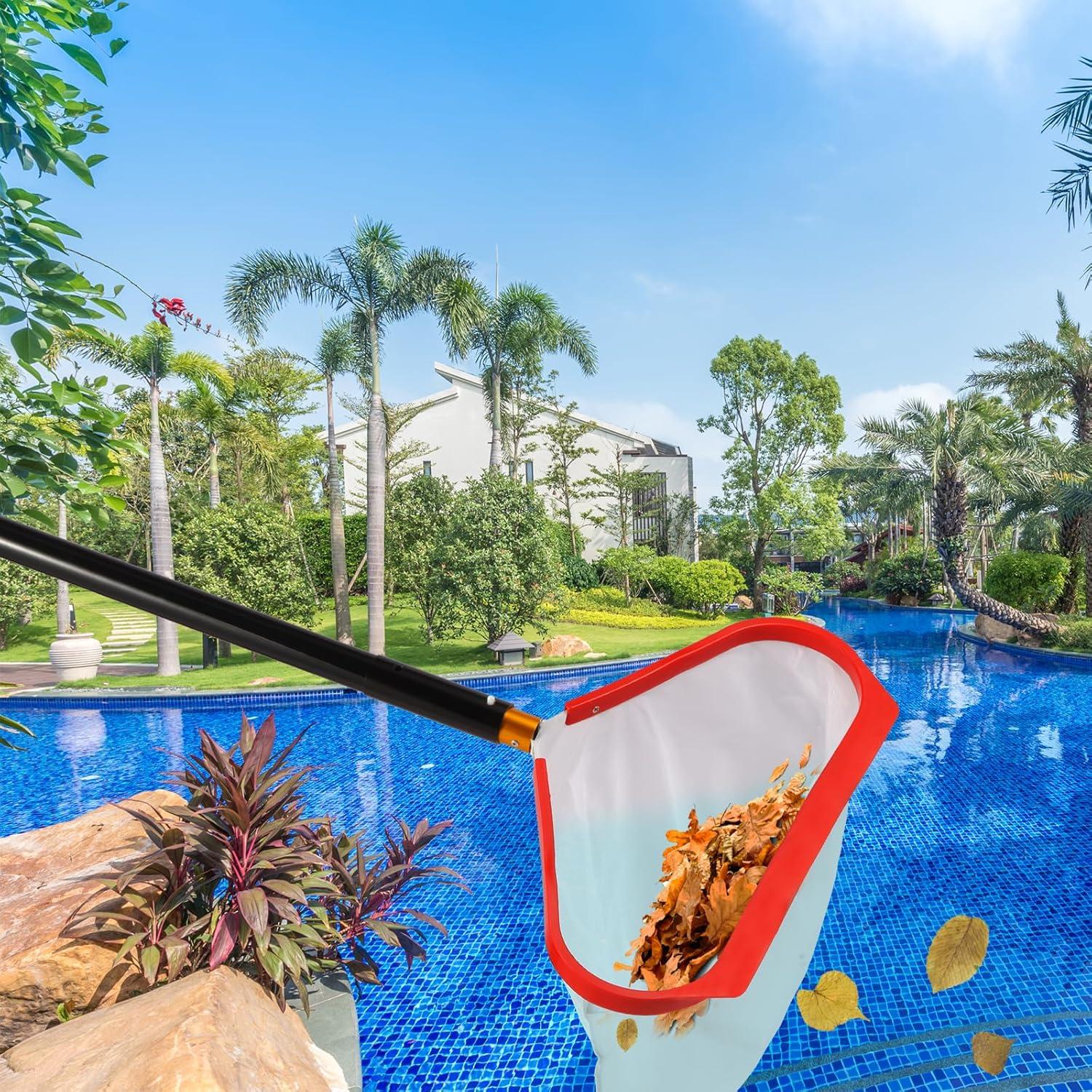 Red Skimmer de Piscina Havrlqi con Marco de Aluminio 39x25cm