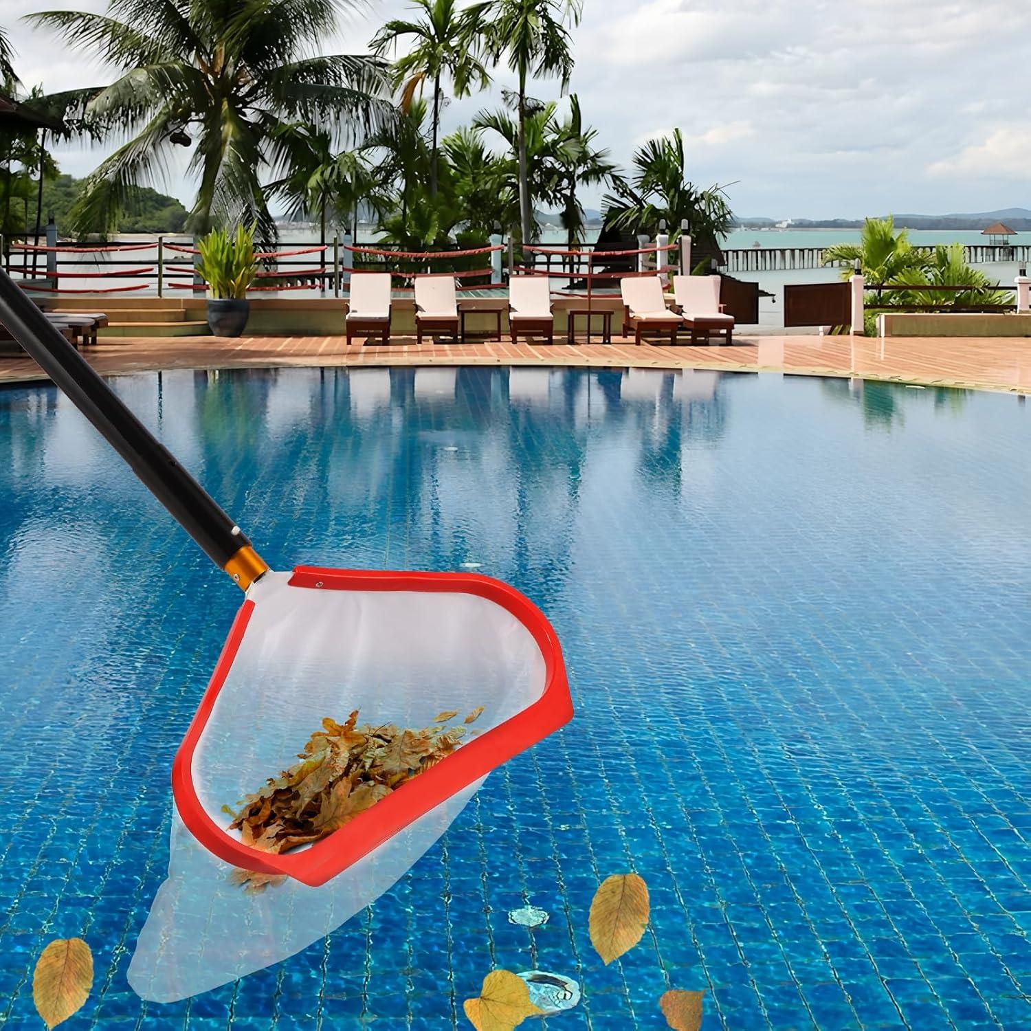 Red Skimmer de Piscina Havrlqi con Marco de Aluminio 39x25cm