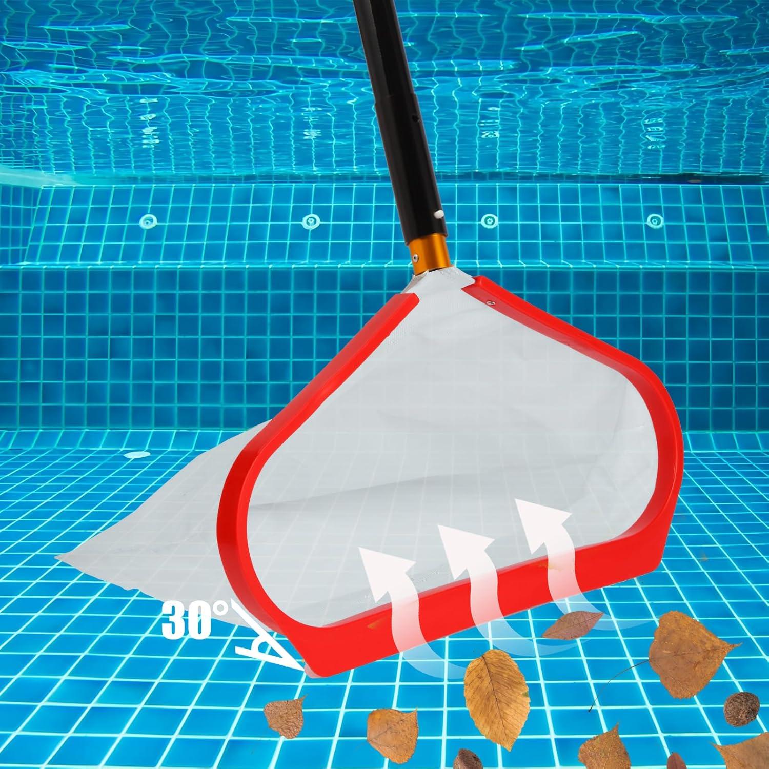 Red Skimmer de Piscina Havrlqi con Marco de Aluminio 39x25cm