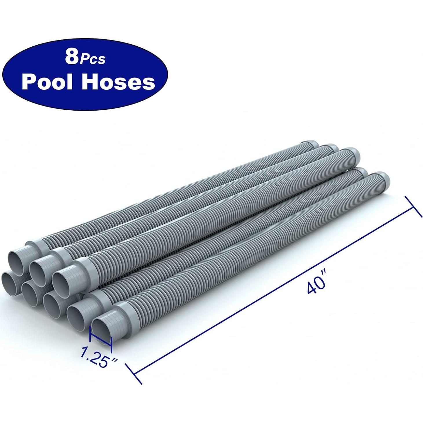 Manguera de Aspiradora de Piscina Poolvio 26 pies 8 Piezas 3.81 cm