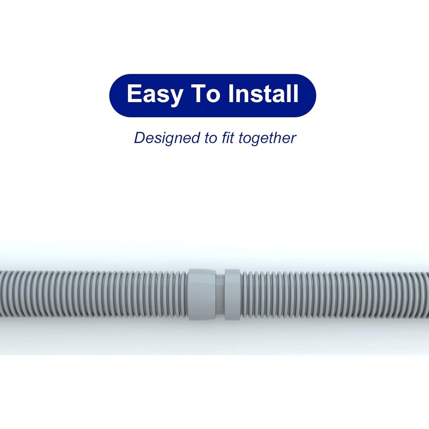 Manguera de Aspiradora de Piscina Poolvio 26 pies 8 Piezas 3.81 cm