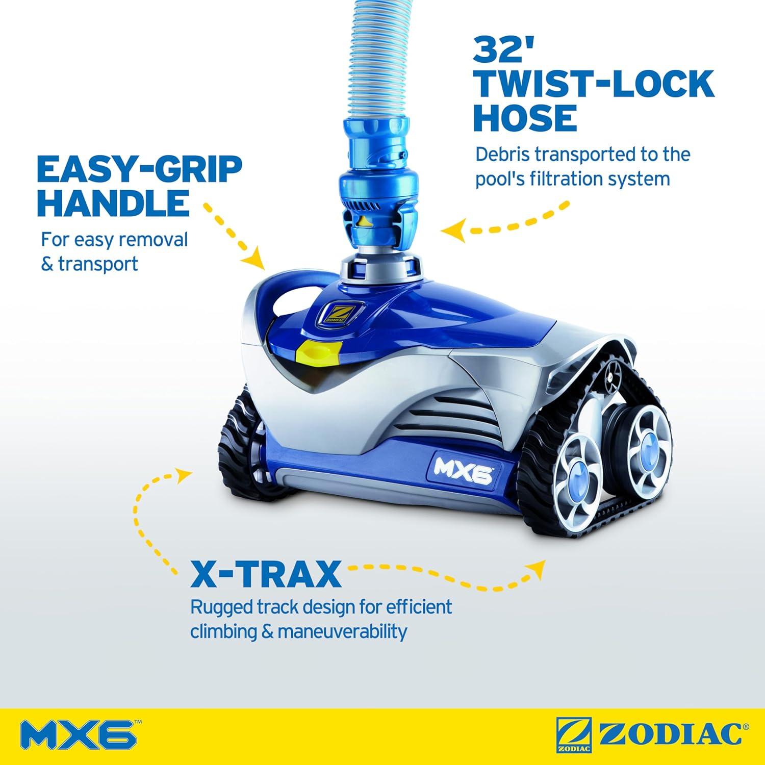 Limpiador de Piscina Zodiac MX6 con Succión Lateral y X-Trax