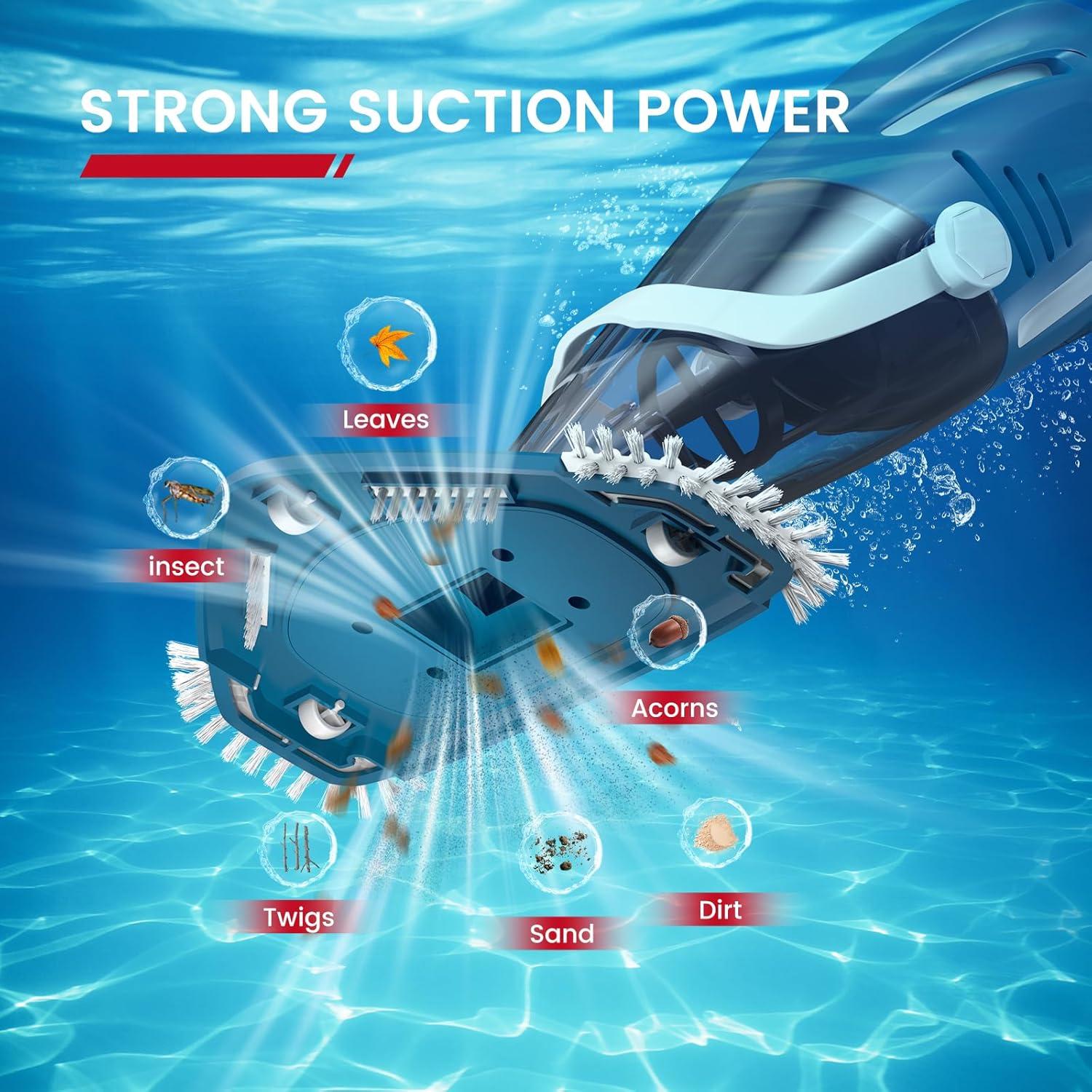 Aspiradora de piscina Enhulk PC40 inalámbrica 80 min 70.4 L/min