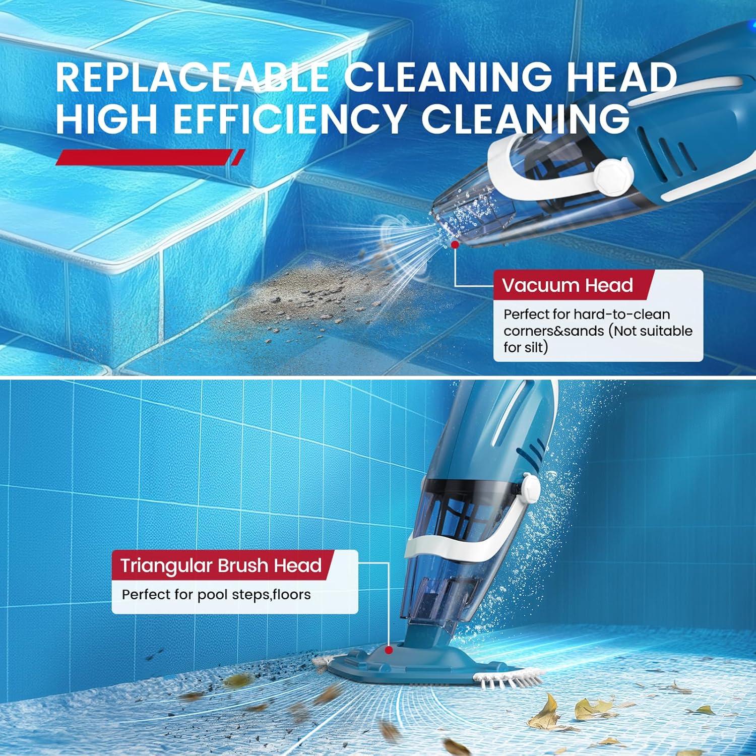 Aspiradora de piscina Enhulk PC40 inalámbrica 80 min 70.4 L/min