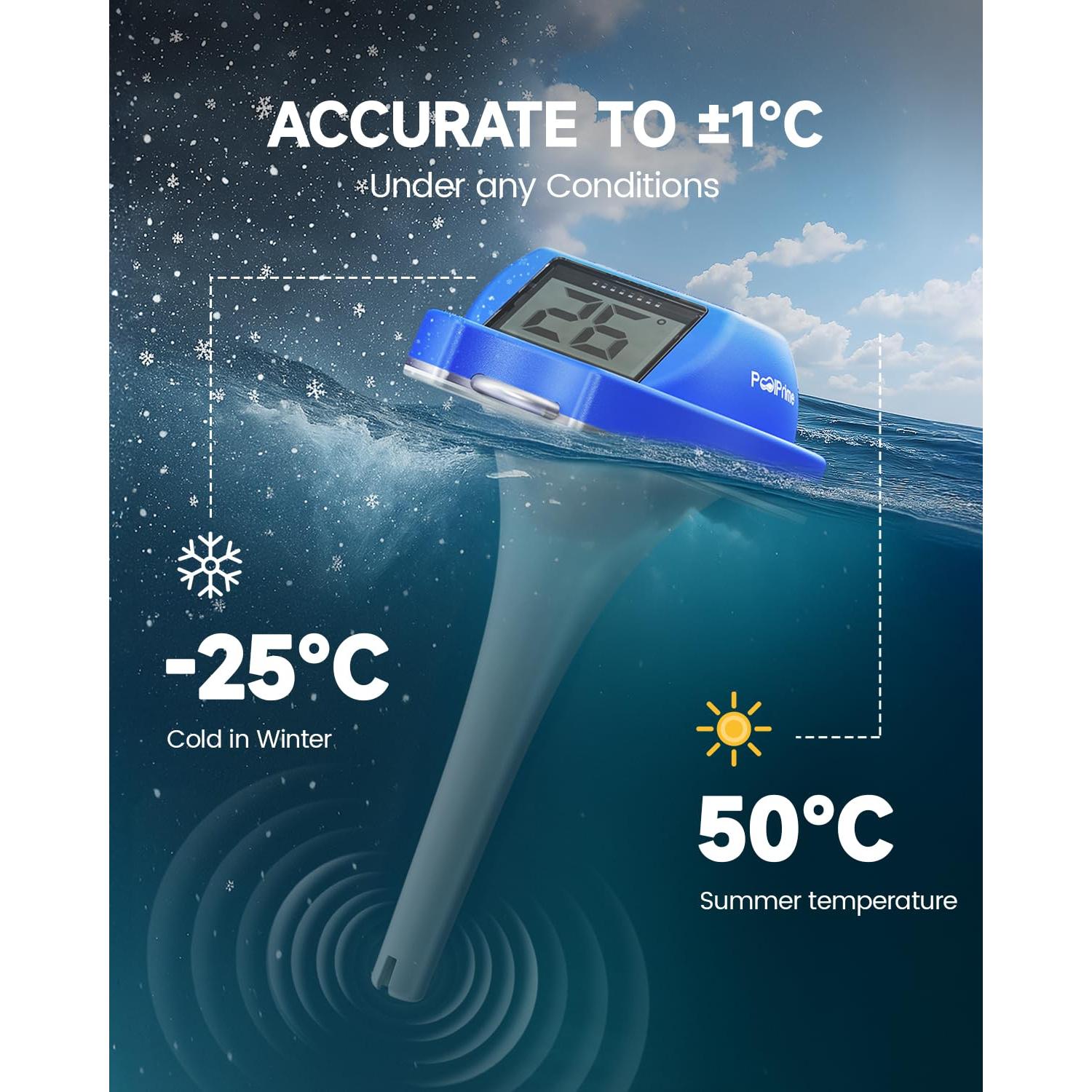 Termómetro Flotante Digital Solar PoolPrime 579-Deepblue