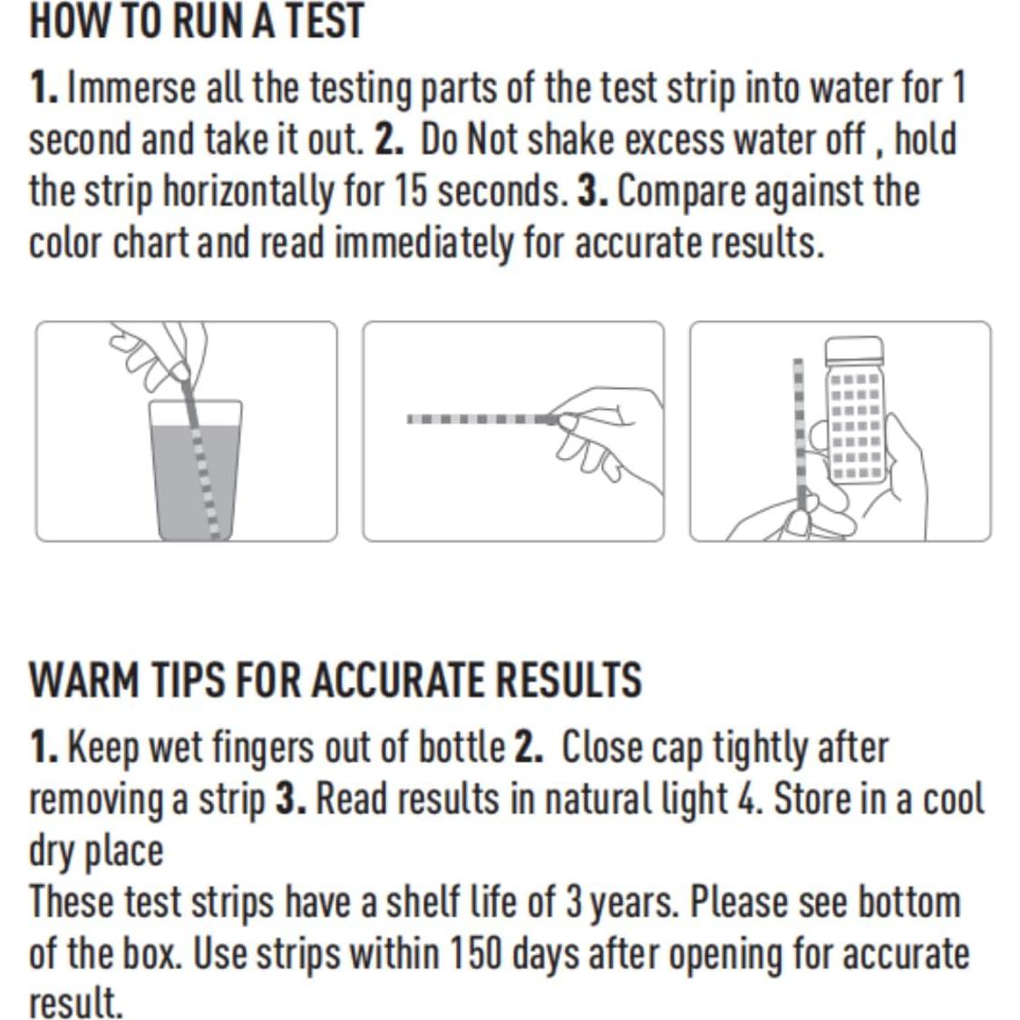 EASYTEST Tiras de Prueba de Agua 7 en 1 - 150 Tiras para Jacuzzi y Spa