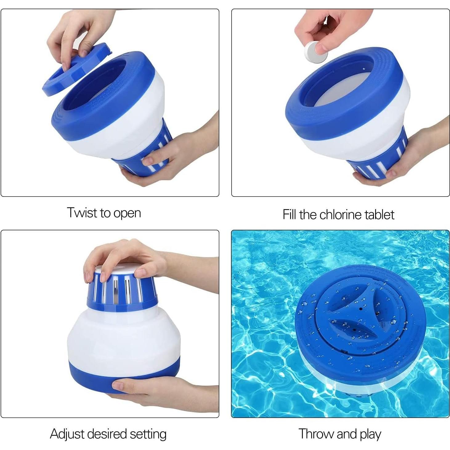 Flotador Dispensador de Cloro Merkia A10 para Piscina 19cm