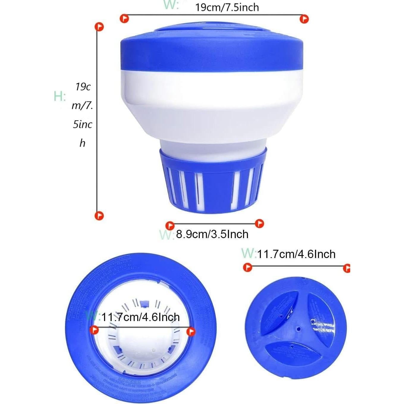 Flotador Dispensador de Cloro Merkia A10 para Piscina 19cm