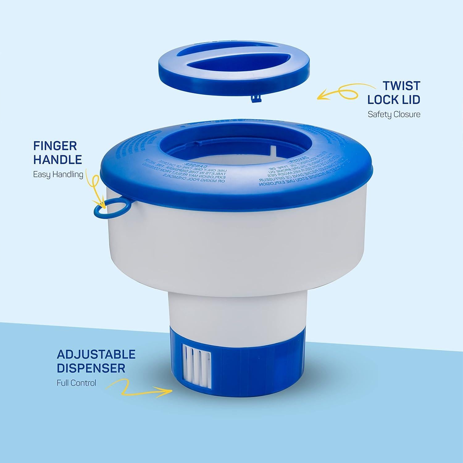 Dispensador Flotante de Cloro Sewanta para Piscinas - 3 Tabletas