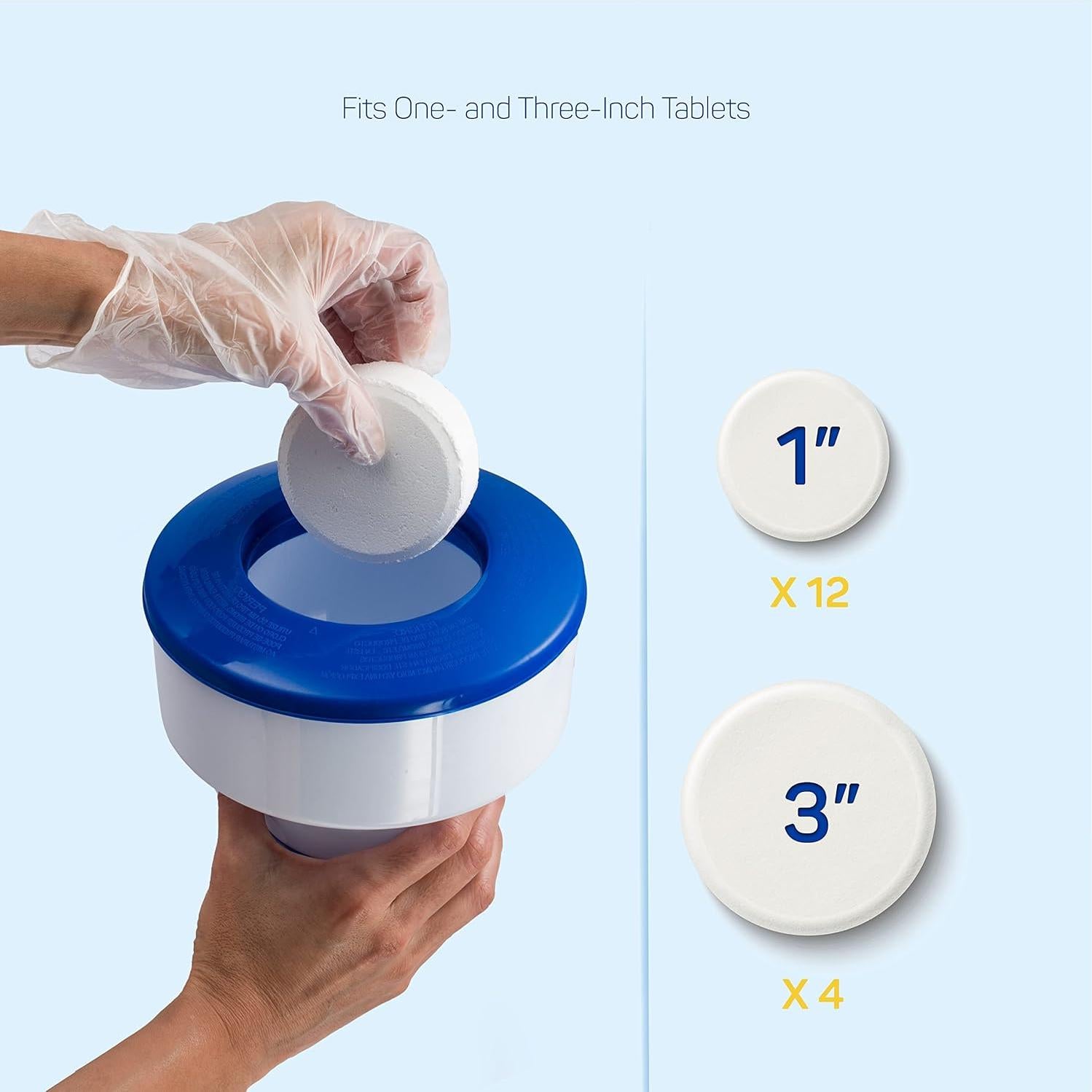 Dispensador Flotante de Cloro Sewanta para Piscinas - 3 Tabletas