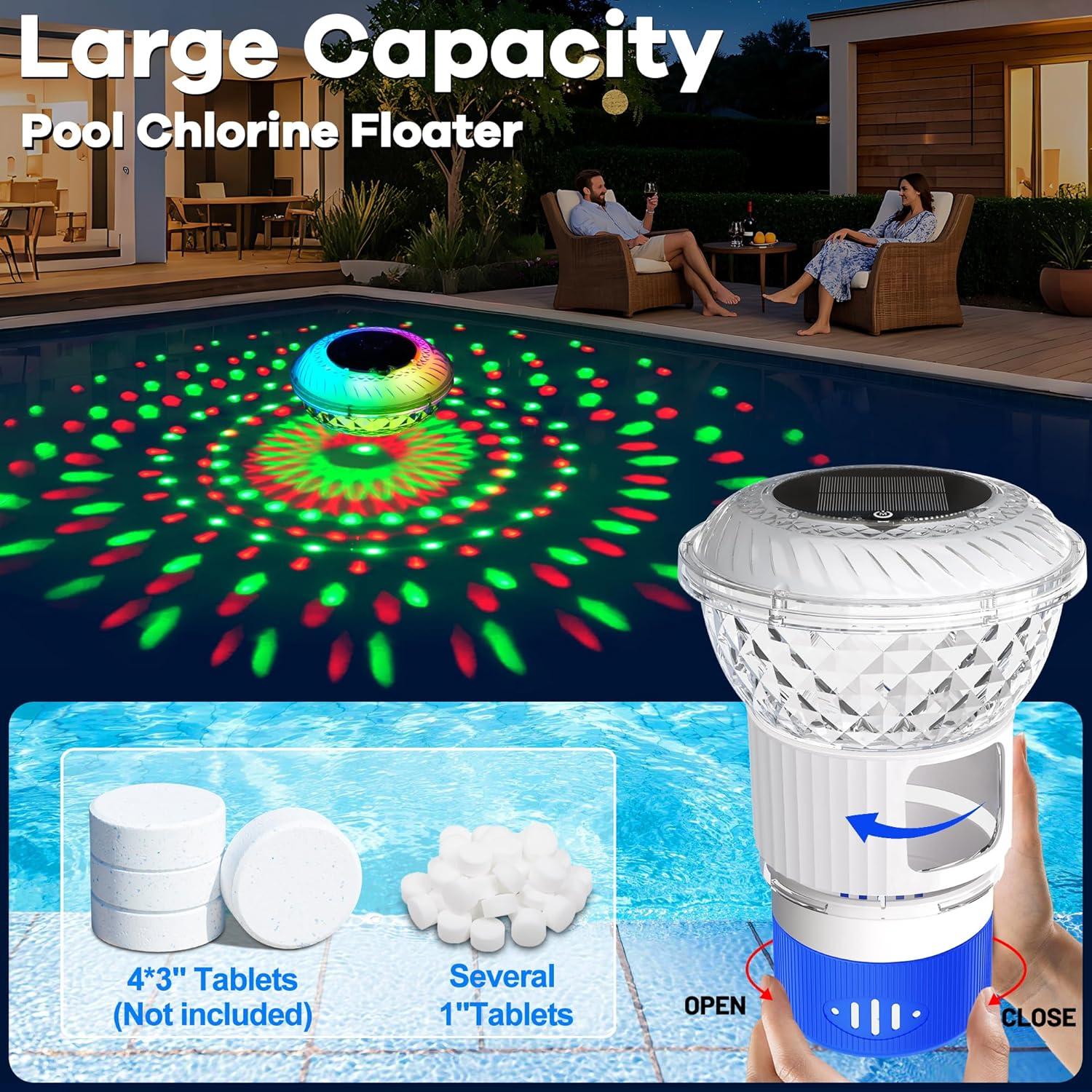 Flotador de Cloro LanSuper con Luz Marquee 2025 - Ajustable