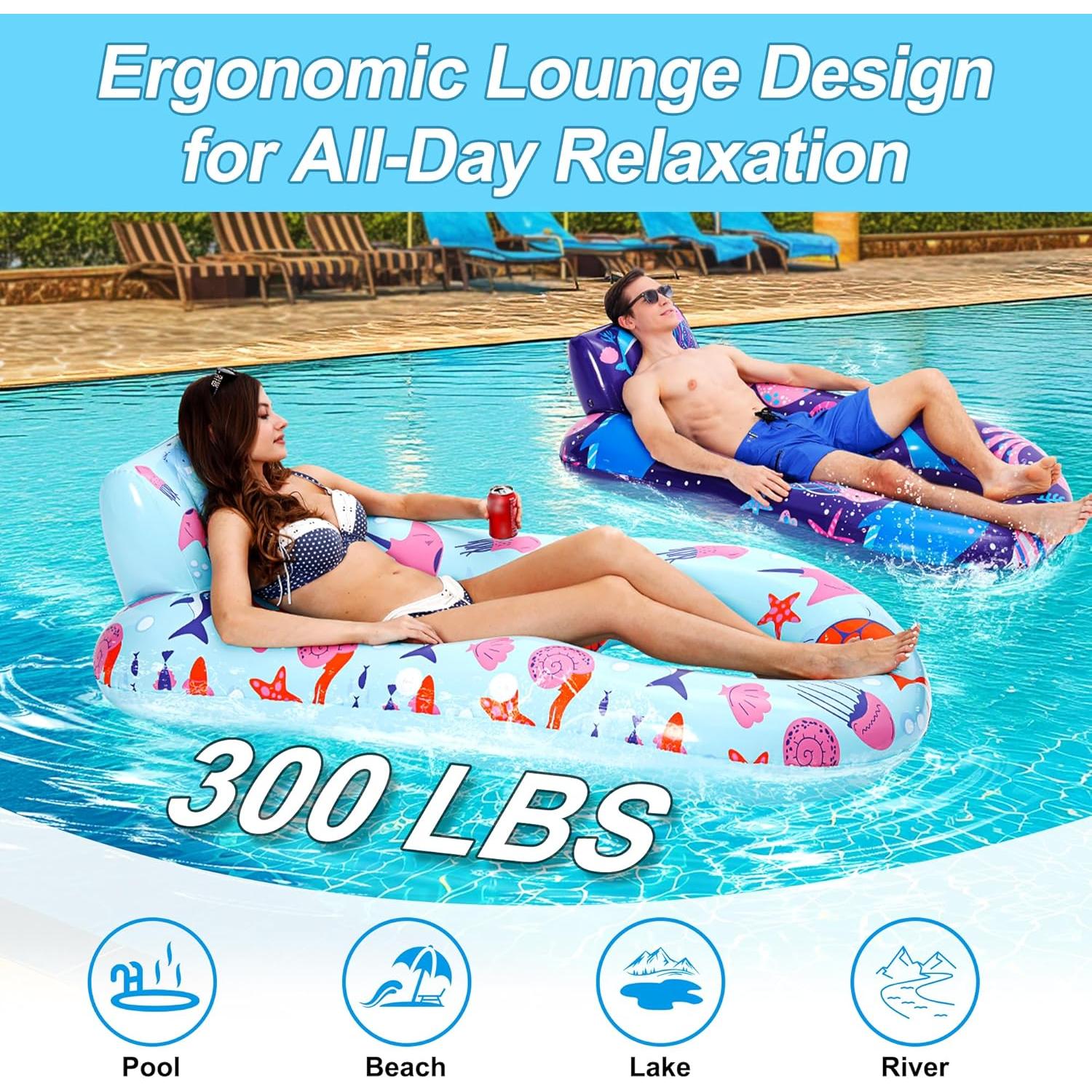 Flotadores de Piscina Adulto PuppyuWill 2 Paquete Extra Grande