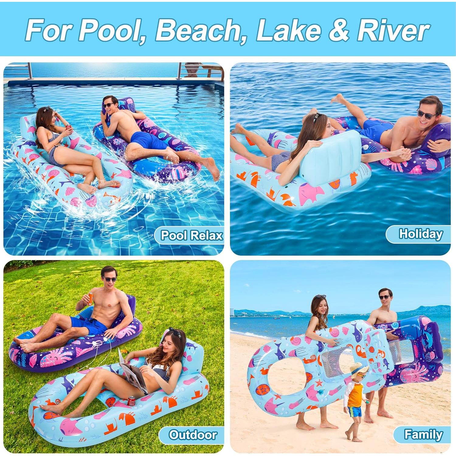 Flotadores de Piscina Adulto PuppyuWill 2 Paquete Extra Grande