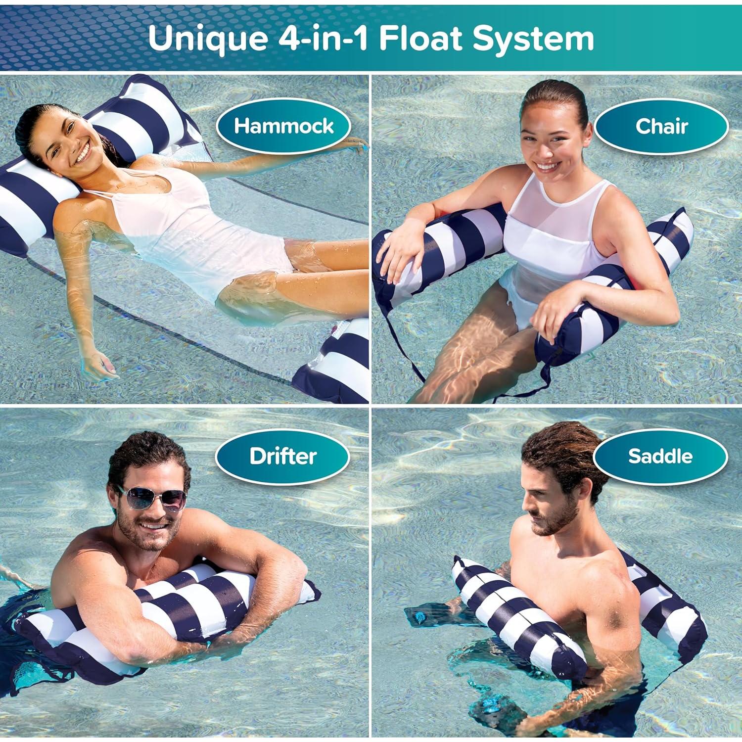 Flotador de Piscina Aqua LEISURE Monterey 4-en-1 112x66cm