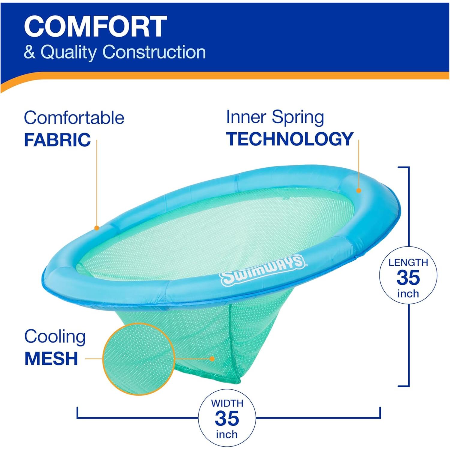 Flotador de piscina SwimWays Papasan Azul Cielo 91.4 cm