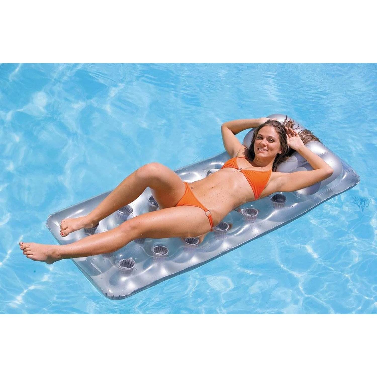 Flotador Inflable Intex Suntanner 18 Bolsillos 1 Persona
