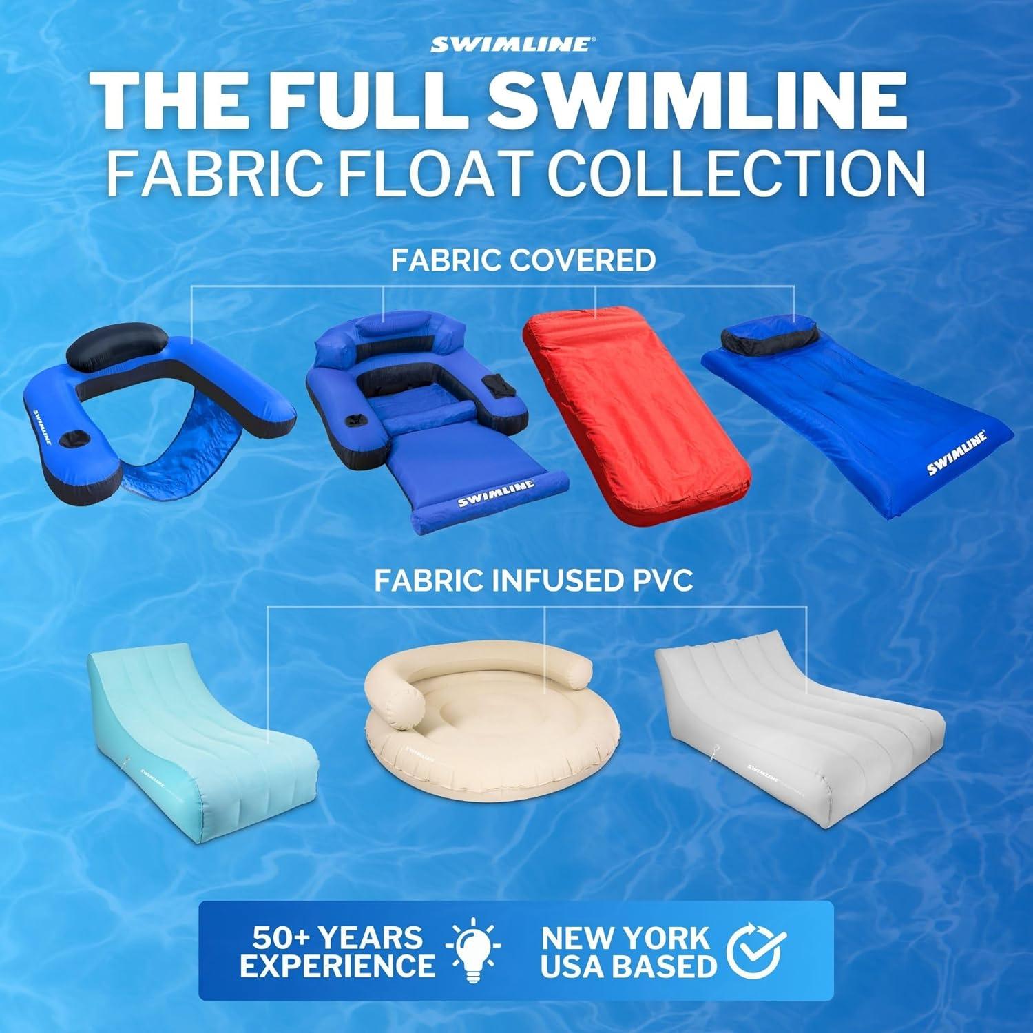 Sillón Inflable Swimline U-Cubierto Tela con Portavasos 81x63cm